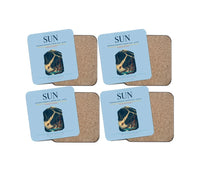 Thumbnail for Friedman Memorial Airport (SUN) design on light blue 4 pieces set coaster