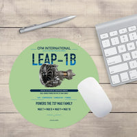 Thumbnail for CFM LEAP-1B design on light green round mouse pad