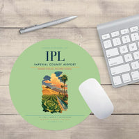 Thumbnail for Imperial County Airport (IPL) design on light green round mouse pad