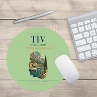 Thumbnail for Tivat Airport (TIV) design on light green round mouse pad