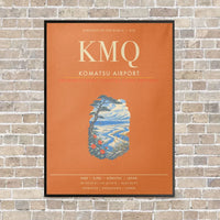Thumbnail for Komatsu Airport KMQ - Canvas Framed - Orange