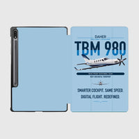 Thumbnail for Daher TBM 980 design on light blue samsung tablet tablet case