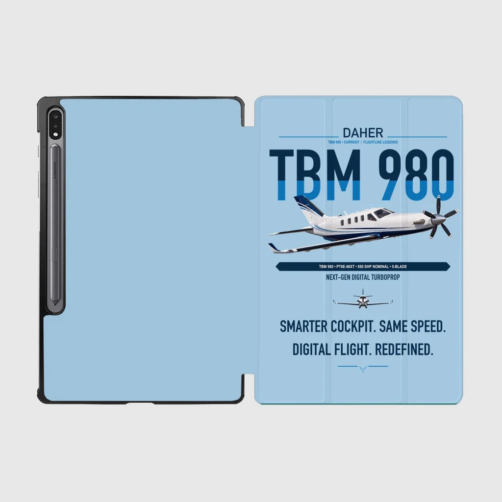 Daher TBM 980 design on light blue samsung tablet tablet case