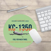 Thumbnail for KC-135Q Blackbird Tanker design on light green round mouse pad