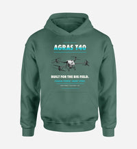 Thumbnail for DJI Agras T40 design on green hoodie single side