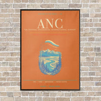 Thumbnail for Ted Stevens Anchorage International Airport ANC - Canvas Framed - Orange