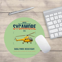 Thumbnail for Bristol Sycamore HR14 design on light green round mouse pad