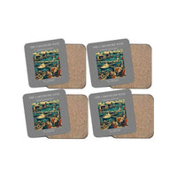 Thumbnail for The Lakeshore Base - Designed Coasters design on gray 4-pieces-set