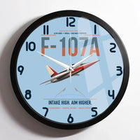 Thumbnail for F-107A Ultra Sabre design on light blue framed wall clock