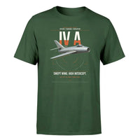 Thumbnail for Dassault Mystère IV A design on dark green t-shirt, single-side print