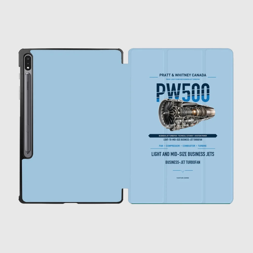 PW500 design on light blue samsung tablet tablet case