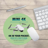Thumbnail for DJI Mini 4K design on light green round mouse pad