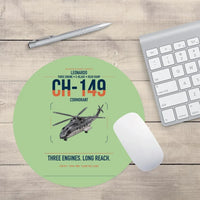 Thumbnail for Leonardo CH-149 Cormorant design on light green round mouse pad