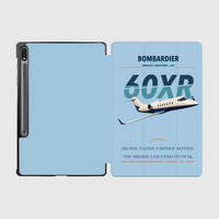Thumbnail for Bombardier Learjet 60XR design on light blue samsung tablet tablet case