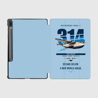 Thumbnail for Boeing 314 Clipper design on light blue samsung tablet tablet case