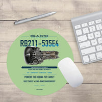 Thumbnail for RB211-535E4 design on light green round mouse pad