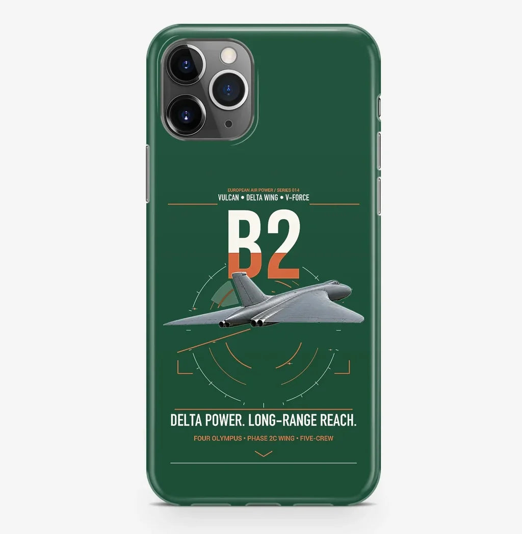 Avro Vulcan B2 design on dark green magsafe iphone case, for iPhone Pro Max