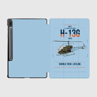 Thumbnail for Bell H-13G Sioux design on light blue samsung tablet tablet case