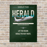 Thumbnail for Handley Page HPR.7 Dart Herald vertical canvas print - no frame - dark green background