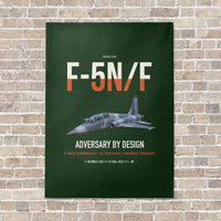 Thumbnail for F-5N F Adversary vertical canvas print - no frame - dark green background