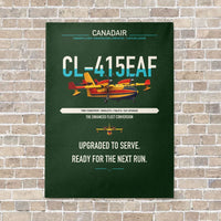 Thumbnail for Canadair CL-415EAF vertical canvas print - no frame - dark green background