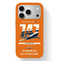 Thumbnail for Boeing 747-200B design on orange magsafe iphone case