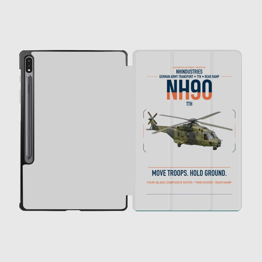NHIndustries NH90 TTH design on light gray samsung tablet tablet case