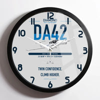 Thumbnail for Diamond DA42-VI design on light gray framed wall clock