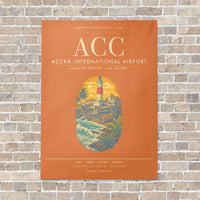 Thumbnail for Accra International Airport ACC - Canvas Framed - Orange