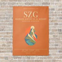 Thumbnail for Salzburg Airport SZG - Canvas Framed - Orange