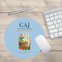 Thumbnail for Yamagata Airport (GAJ) design on light blue round mouse pad