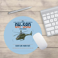 Thumbnail for Bell OH-58D Kiowa Warrior design on light blue round mouse pad