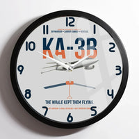 Thumbnail for KA-3B Skywarrior design on light gray framed wall clock