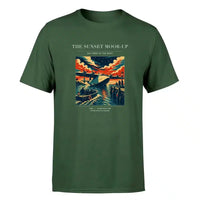 Thumbnail for VINTAGE G4277 - The Sunset Moor-Up - Premium T-Shirt design on darkgreen premium t shirt