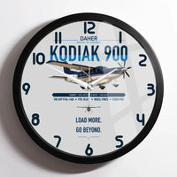 Thumbnail for Daher Kodiak 900 design on light gray framed wall clock