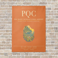 Thumbnail for Phu Quoc International Airport PQC - Canvas Framed - Orange