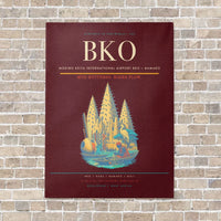 Thumbnail for Modibo Keita International Airport BKO — Bamako vertical canvas print - no frame - dark red background