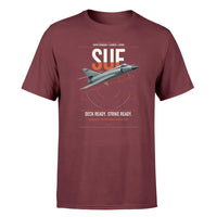 Thumbnail for Dassault Super Étendard design on dark red t-shirt, single-side print