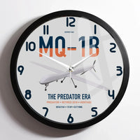 Thumbnail for MQ-1B Predator design on light gray framed wall clock