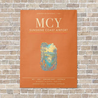 Thumbnail for Sunshine Coast Airport MCY - Canvas Framed - Orange