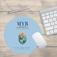 Thumbnail for Myrtle Beach International Airport (MYR) design on light blue round mouse pad