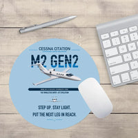 Thumbnail for Cessna Citation M2 Gen2 design on light blue round mouse pad