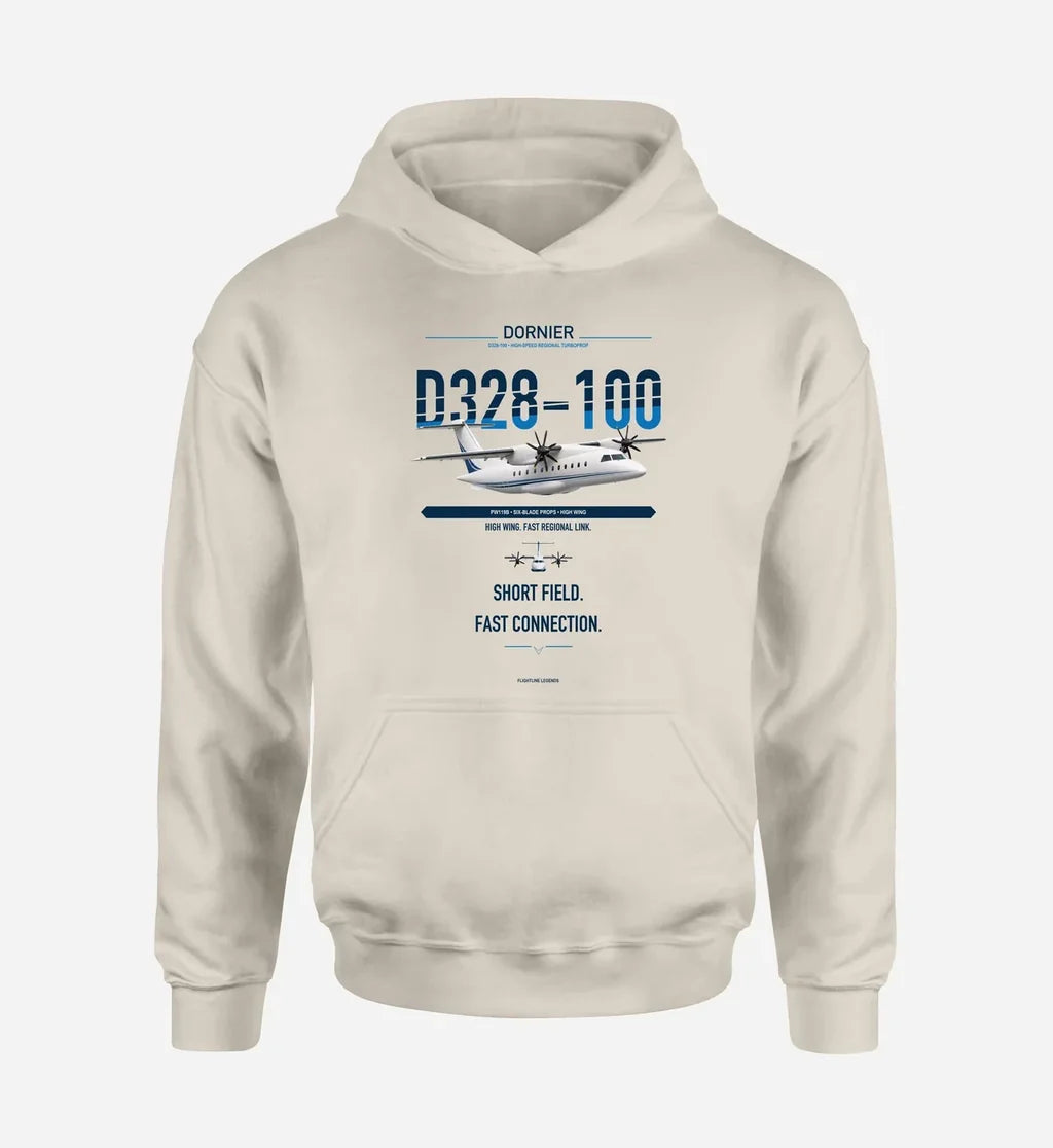 D328-100 design on khaki hoodie single side