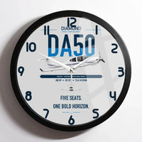 Thumbnail for Diamond DA50 RG design on light gray framed wall clock