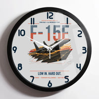 Thumbnail for F-15E Strike Eagle design on light gray framed wall clock