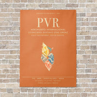 Thumbnail for Aeropuerto Internacional Licenciado Gustavo Diaz Ordaz PVR - Canvas Framed - Orange