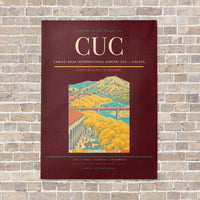 Thumbnail for Camilo Daza International Airport CUC — Cúcuta vertical canvas print - no frame - dark red background