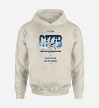 Thumbnail for Cessna 177B Cardinal design on khaki double-side hoodie, single-side print