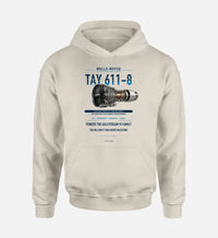 Thumbnail for TAY 611-8 design on khaki hoodie single side