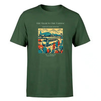 Thumbnail for VINTAGE G4372 - The Tram To The Tarmac - Premium T-Shirt design on darkgreen premium t shirt